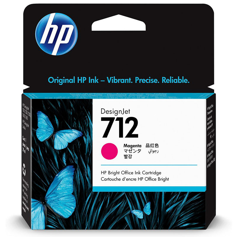 Cartucho de Tinta HP 712 Magenta P/ Plotter T250 29Ml - 3ED68A