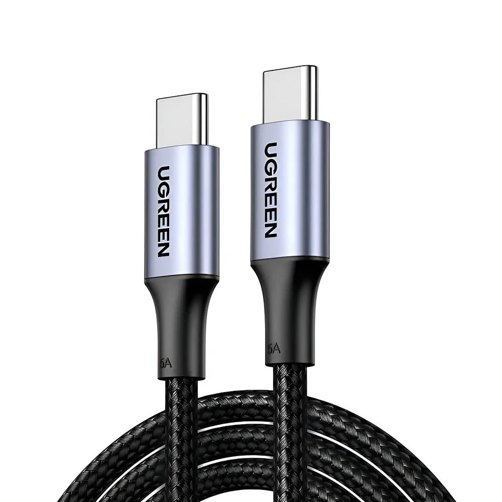 Cabo de Dados Usb Tipo C UGreen 5A 1.5Mts Cinza - US316