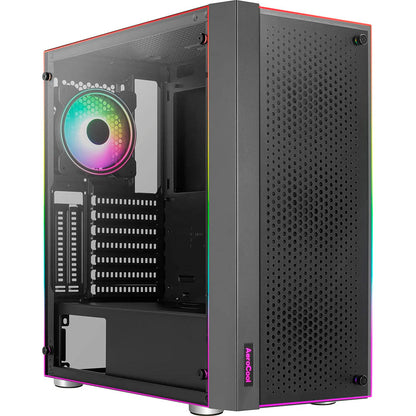 Gabinete Gamer Aerocool Skribble Mid Tower Rgb Com lateral em Vidro Temperado - Pn 78107