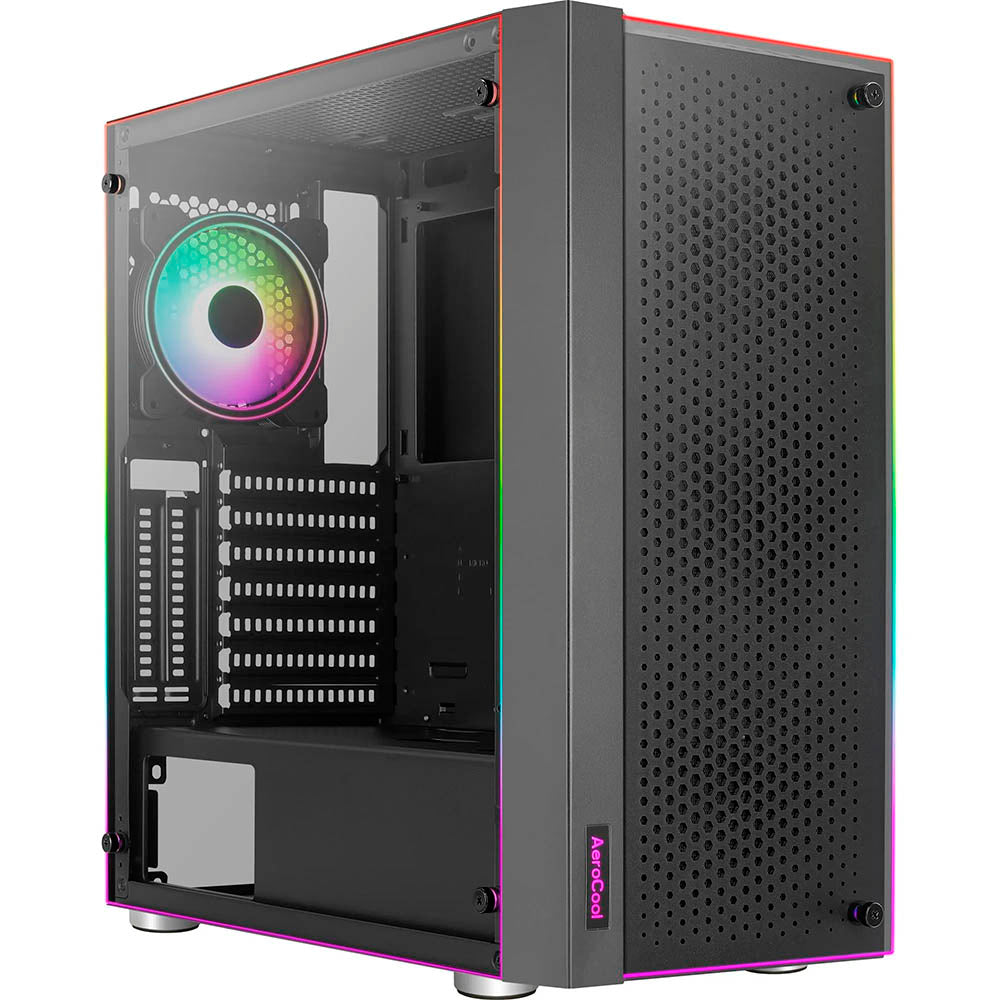 Gabinete Gamer Aerocool Skribble Mid Tower Rgb Com lateral em Vidro Temperado - Pn 78107