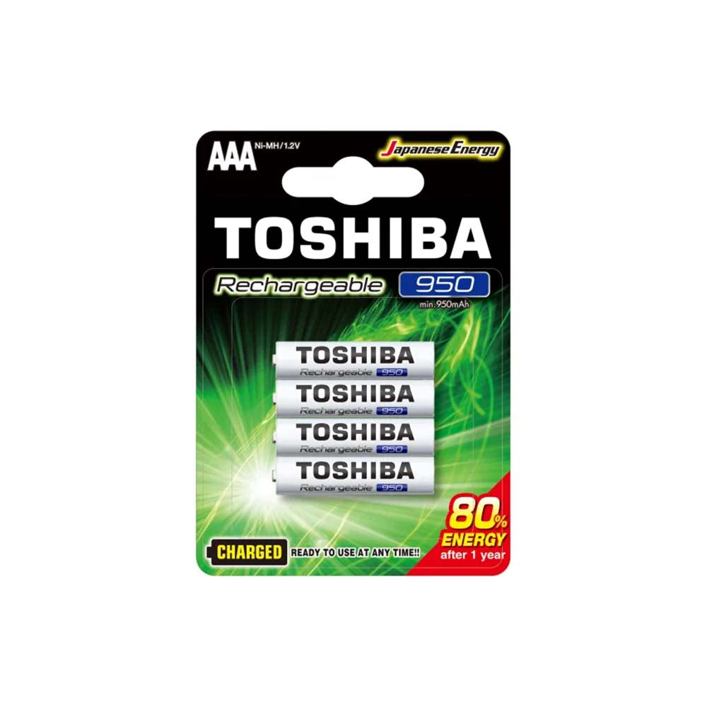 Pilha Recarregável AAA 950mah Toshiba (Blister C/4 Pilhas) - TNH03GAE