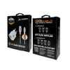 Kit Carregador de Parede Flex 2 USB + Cabo Nylon Kevlar Branco USB Tipo C 1,5m GShield - GS-8348