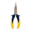 Alicate Bico Reto Polido Brasfort 6" Amarelo/Azul - 58081