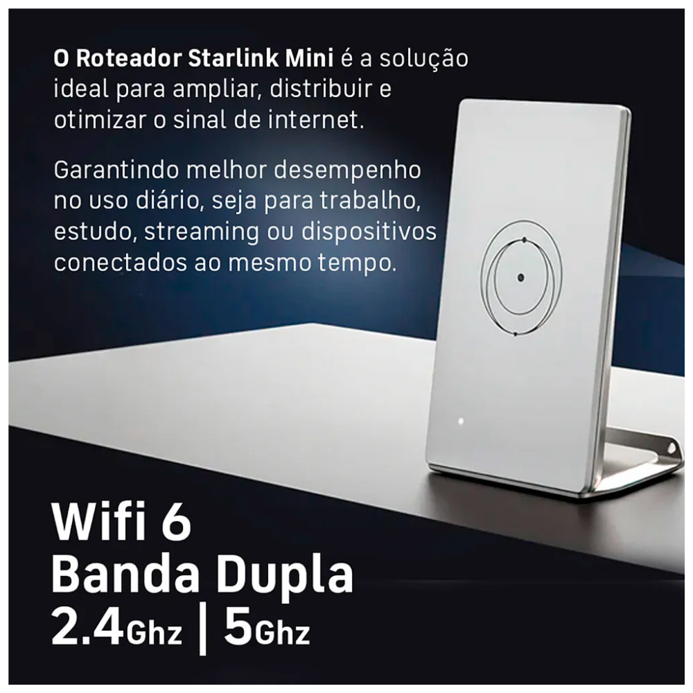 Roteador Starlink Mini Gen 3 C/ Wi-fi Tri-Band Mesh e IP56 - UTR-251
