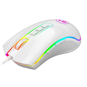 Mouse Gamer Redragon King Cobra Lunar Branco RGB - M711W-FPS