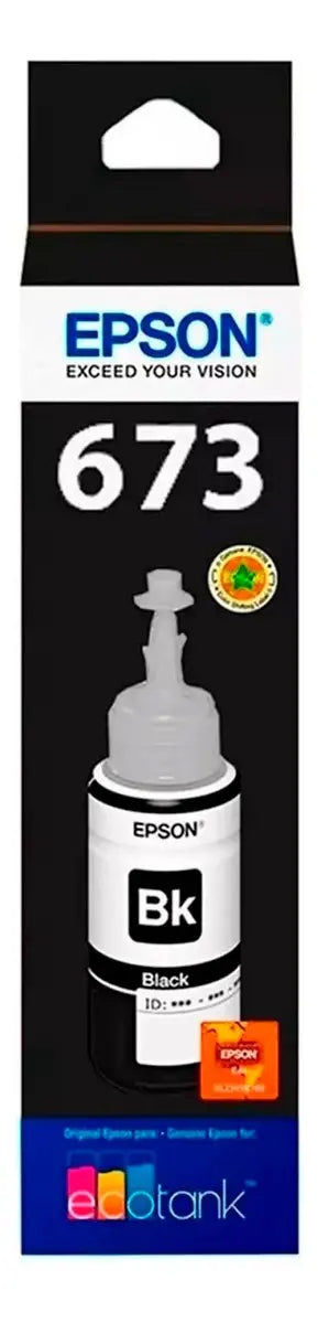 Refil De Tinta Epson T673120 - Preto Para L800 L805 L810 L1800