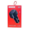 Carregador Veicular Tomate C/ 2 Saídas 38w USB 3.1A Tipo C - TC-3801