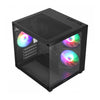Gabinete Gamer Vinik G-Cube Aquario Mid Tower C/ Frente e Lateral em Vidro Temperado C/ 3 Fans Preto - GGGCVBK