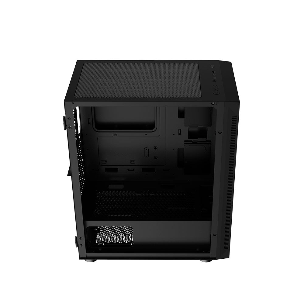 Gabinete Gamer Gamdias Mid Tower Argus E4 Elite RGB Preto Com Lateral em Vidro Temperado S/Fans