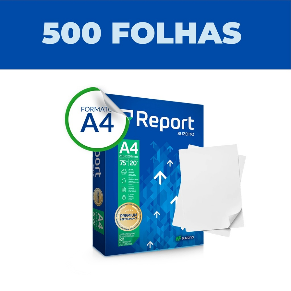 Papel A4 Suzano Report Premium - Resma Truedata
