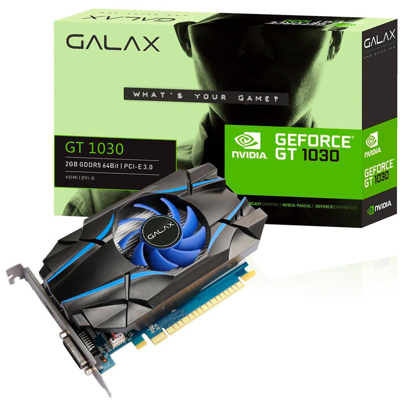 Placa De Video 2Gb GT 1030 Gddr5 Galax Mainstream 64bits Hdmi Dvi - 30NPH4HVQ4ST