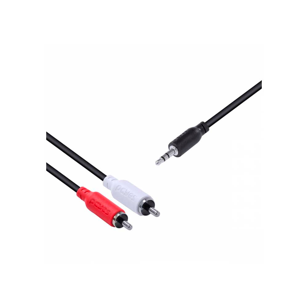 Cabo de Áudio RCA Macho Para P2 3.5mm 1m PcYes - P2R35-1