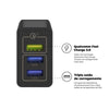 Carregador De Parede GShield Triplo USB Turbo 18W Preto S/ Cabo - NFQRZ4M4Y-IP