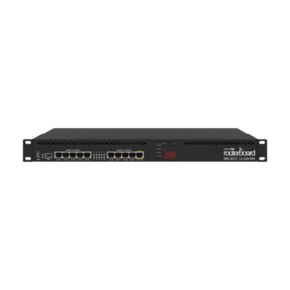 Roteador 10 Portas Mikrotik RouterBoard Gigabit  (10 Portas 10/100/1000 + 1 Poe + 1 Sfp) - RB3011UiAS-RM