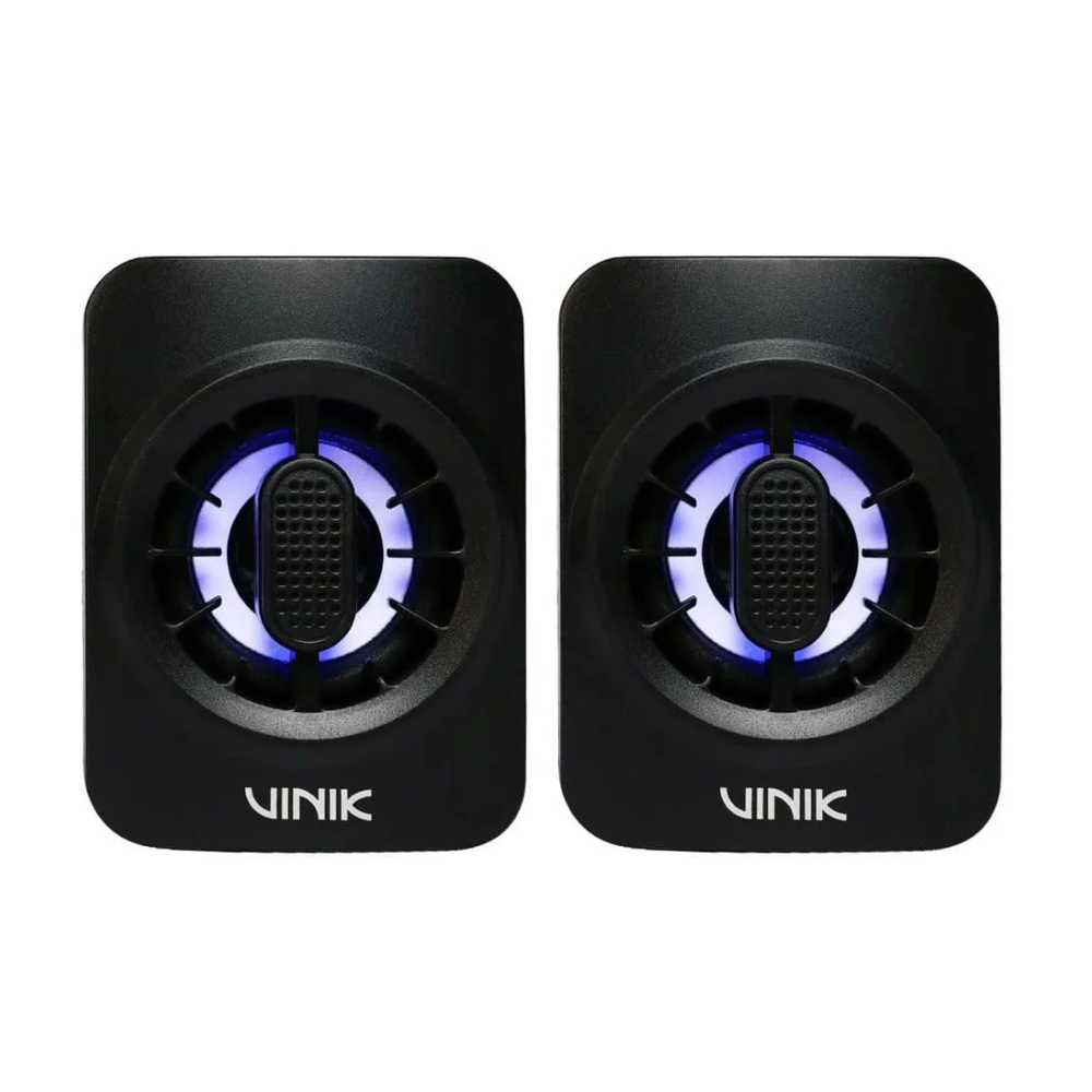 Caixa de Som Gamer 2.0 Vinik Eclipse 6W Led Rainbow USB 5V P2 3,5mm- VSPKG6WEC
