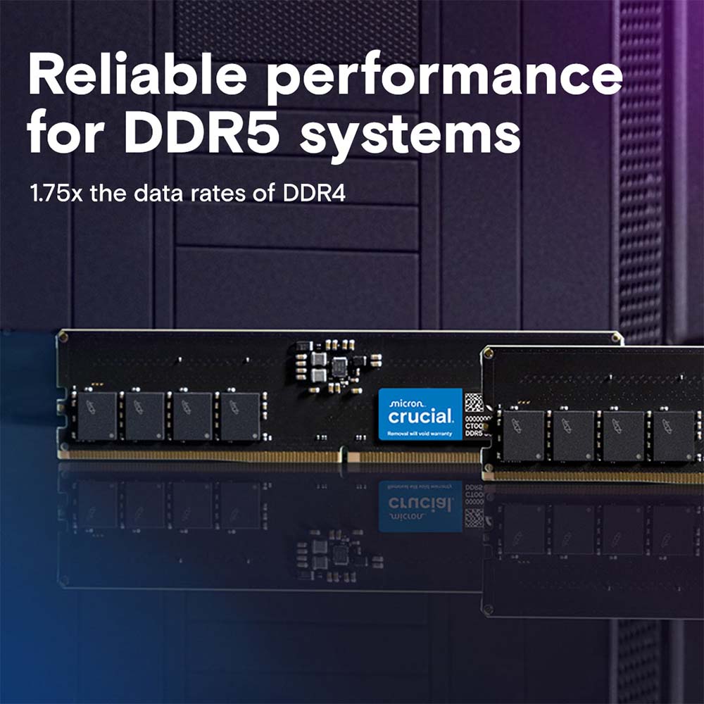 Memoria para Desktop DDR5 16gb 4800mhz Crucial - CT16G48C40U5