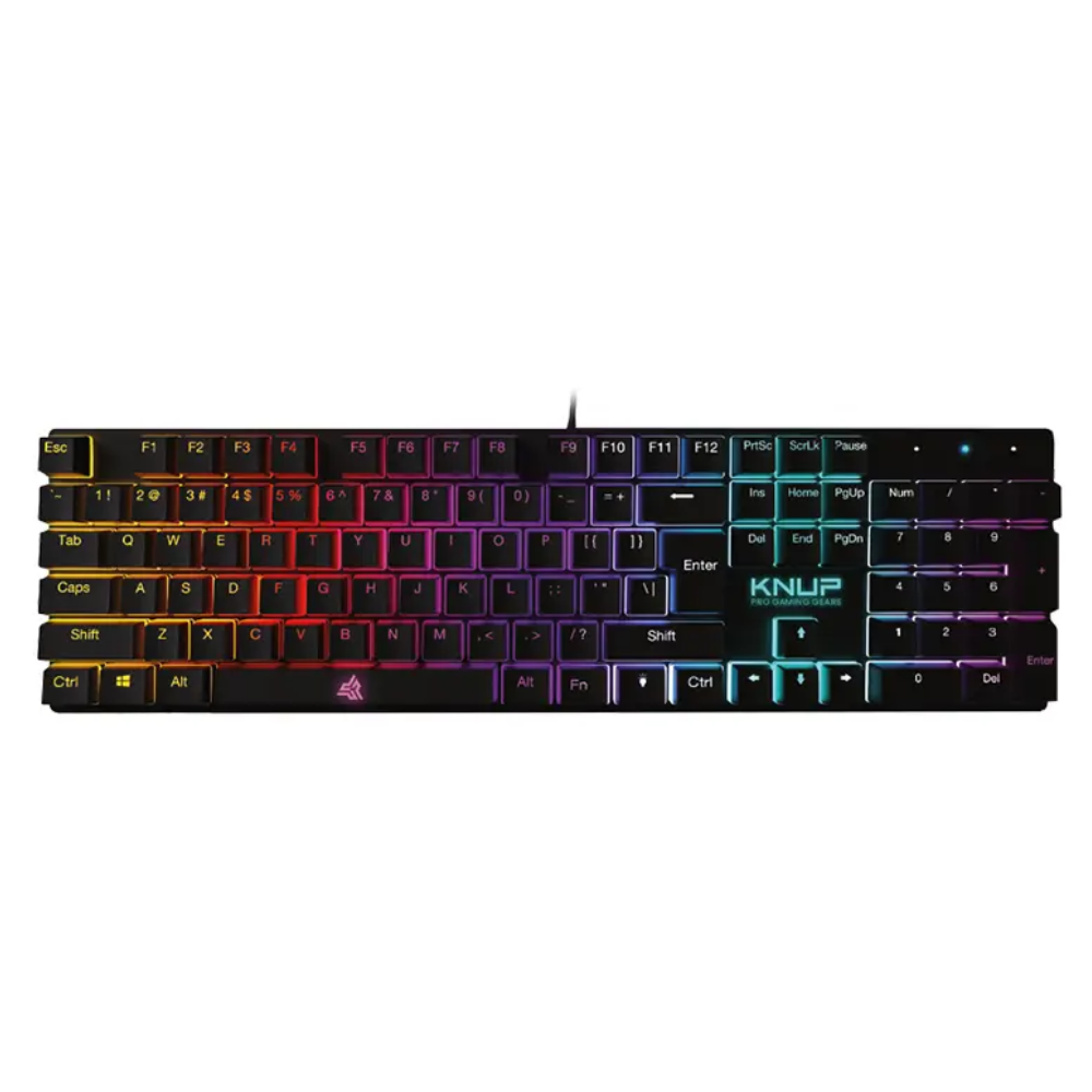 Teclado Gamer Mecanico Knup USB RGB Anti Ghost - KP-TE114