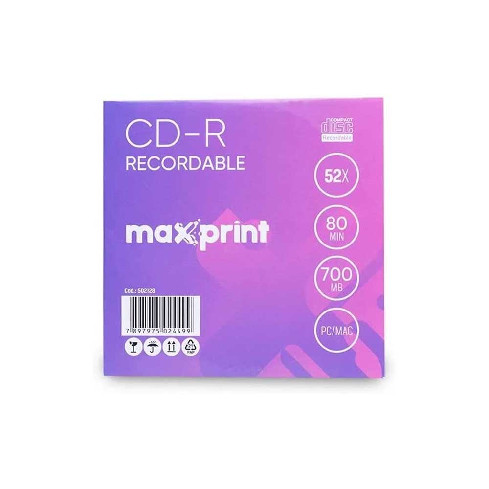 Mídia CD/R Gravável Envelope Maxprint 700Mb/80min 52x - 502128