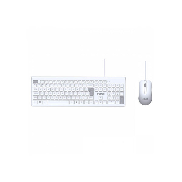 Kit Teclado E Mouse Usb PCYes Soft Branco - PCOSF2W