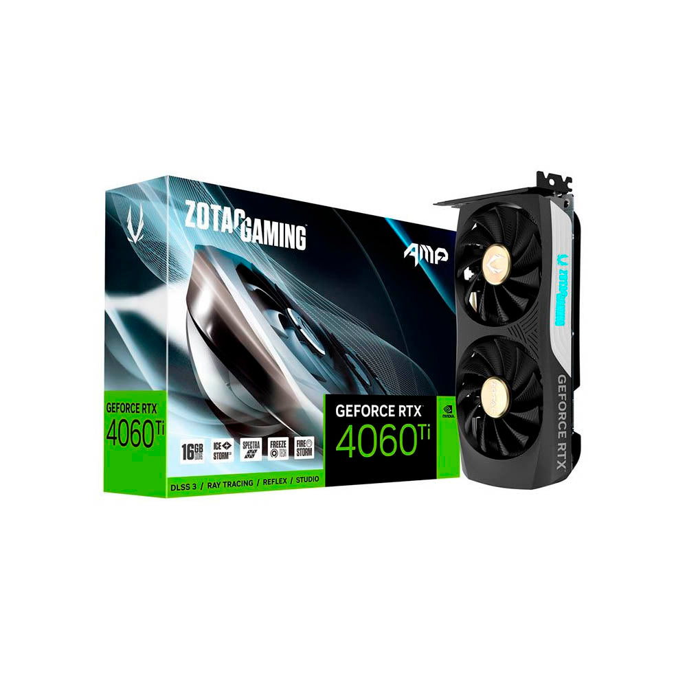 Placa De Video 16Gb RTX 4060Ti Gddr6 Zotac Nvidia Geforce 128bit 2595mhz 3x Displayport 1x Hdmi - ZT-D40620F-10M