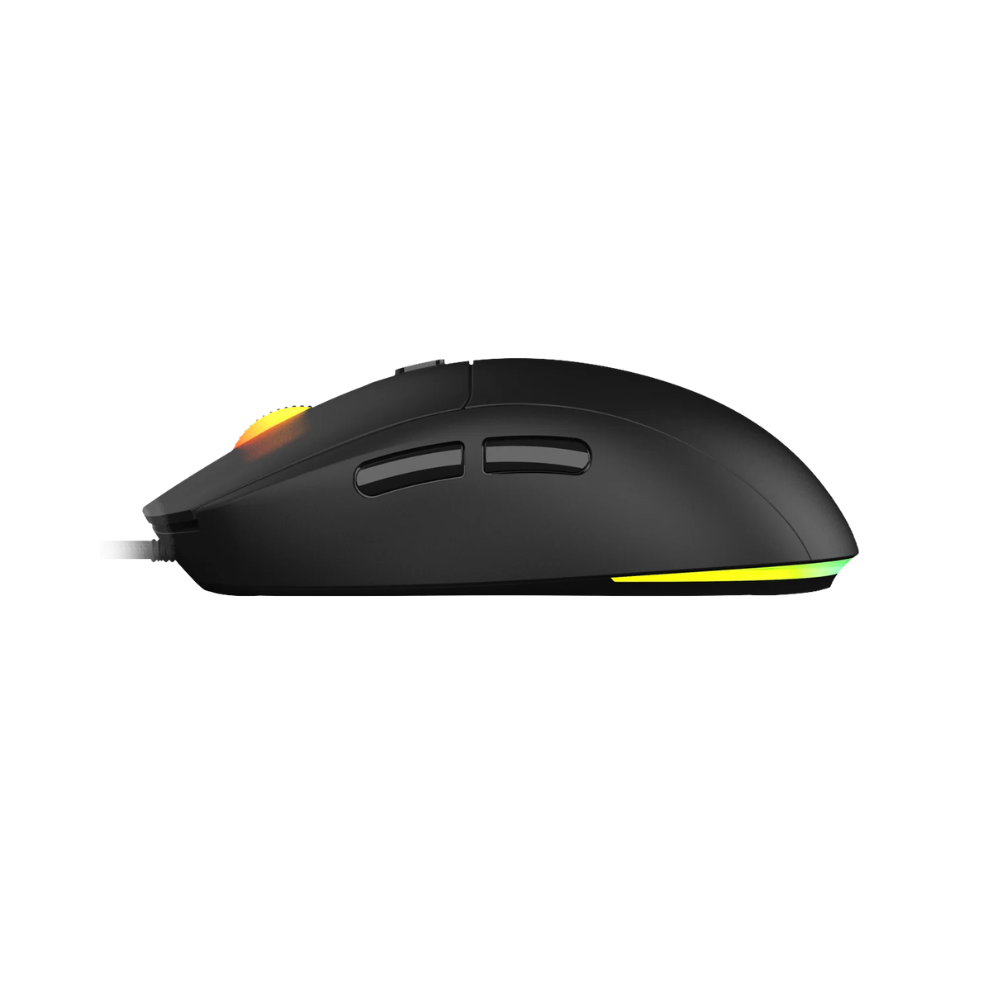 Mouse Gamer PCYes Basaran Black Vulcan 6 Botoes 12400dpi RGB Preto - PMGBRBV