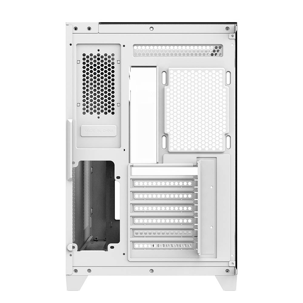 Gabinete Gamer PCYes Mid Tower Forcefield MAX White Ghost Branco Com Lateral e Frente em Vidro Temperado - GFFMAXWG Truedata