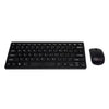 Kit Mini Teclado e Mouse Sem fio Preto USB Slim - K-03