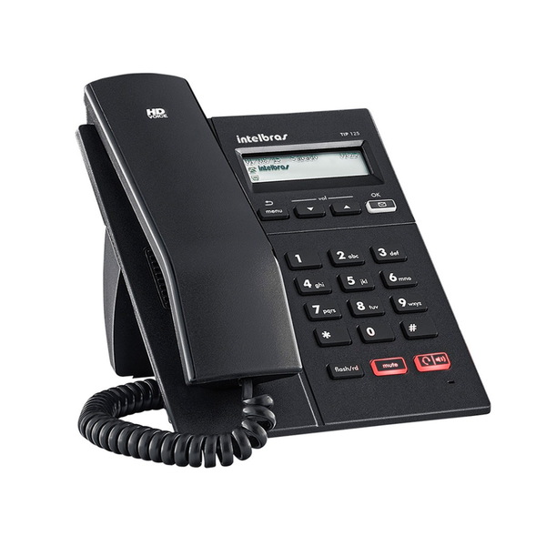 Telefone Voip Ip Intelbras Tip 125i Preto Display Viva Voz Hd - 4201251