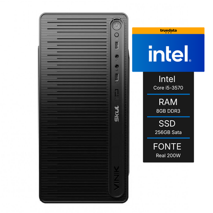 Computador Truedata Skul b500 Intel I5-3570 3.2Ghz 8gb Ssd 256gb Fonte 200w