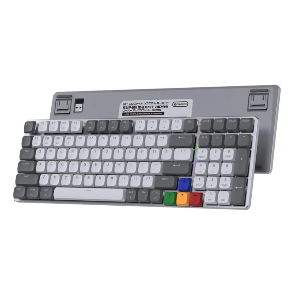 Teclado Gamer Mecanico Fantech 95% RGB Super Maxfit Air99 Cinza - MK916