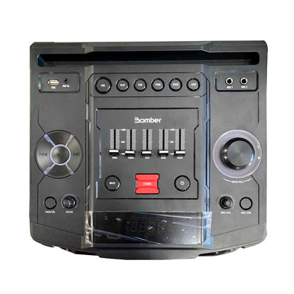 Caixa De Som Amplificada Bluetooth Bomber Party 1500 180W RMS Led p2 p10 Usb MicroSd - 286071