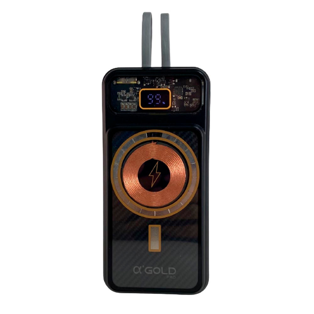 Carregador Portátil Power Bank Lightning / Tipo C / Sem Fio AGold Fast Charge 22.5W 10000Mah - BTE-26