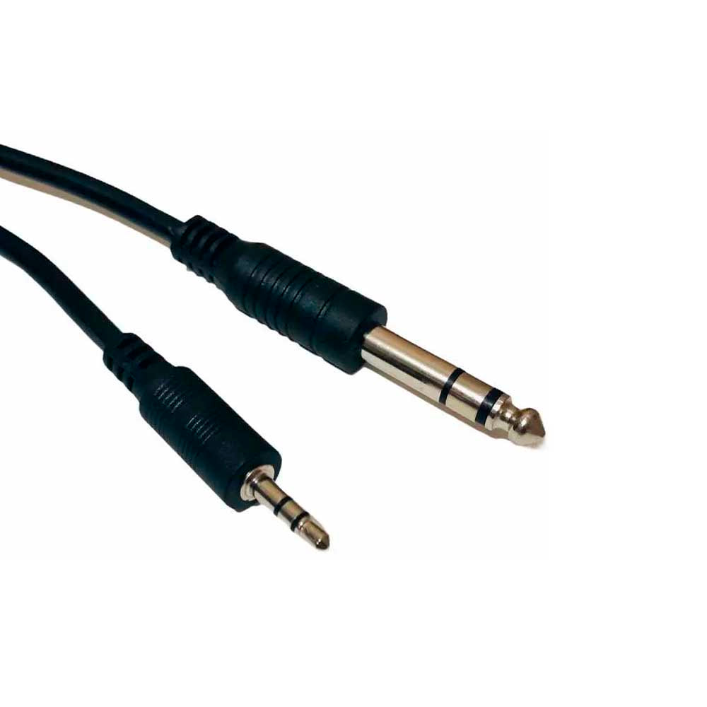 Cabo de Áudio Adaptador P10 Para P2