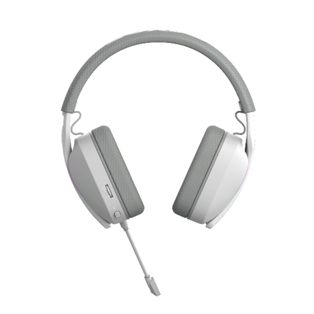 Headset Gamer PCYes Nowy White Ghost Usb Surround Rgb C/ Mic Destacável Branco - HGNW40WG