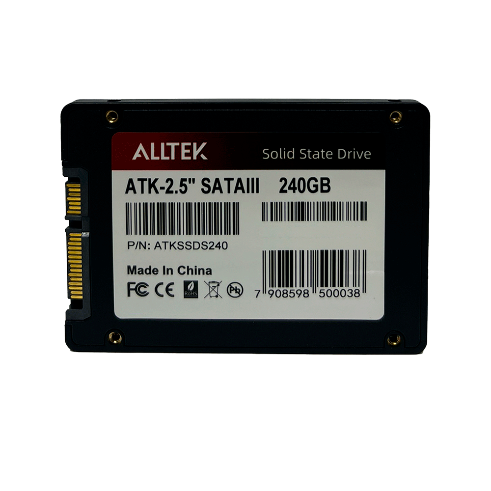 Ssd 240gb (256Gb) Alltek Sata III 2.5" 520Mb/s - 801402