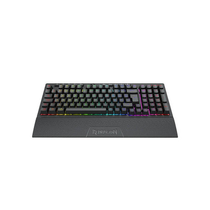 Teclado Gamer Membrana Redragon Shiva 98 RGB Preto C/ Apoio de Pulso - K515-RGB Truedata