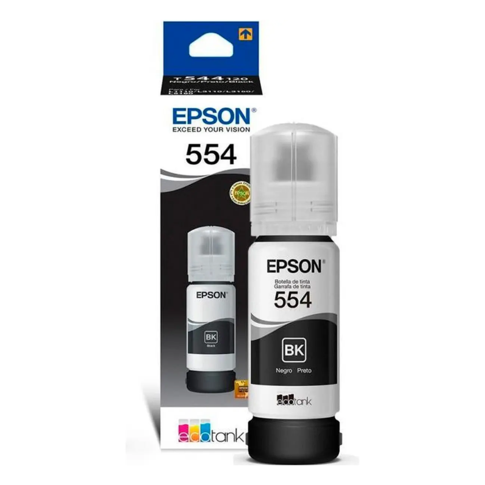 Refil De Tinta Epson T554120 70ml Preto - P/ L8160 L8180