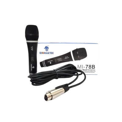 Microfone Com Fio Dinâmico Riomartec MI-78B