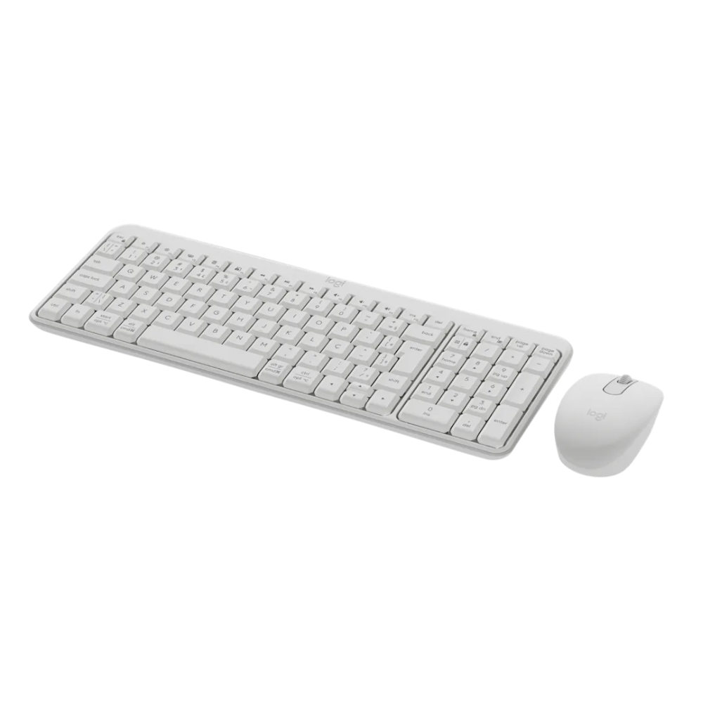 Kit Teclado E Mouse Sem Fio Bluetooth Compacto Logitech Mk250 Branco - 920-013517