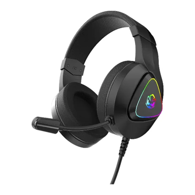 Headset Gamer PCYes Deffy Black Vulcan Usb Rgb C/ Mic Omnidirecional Preto - HGDF50BV