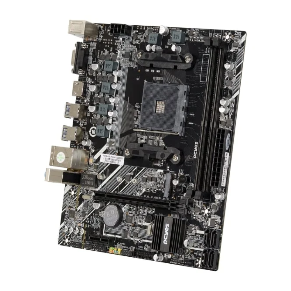 Placa Mae PcYes AMD B450 M-Atx AM4 Ddr4 Hdmi Vga - PCYB450-RZ564