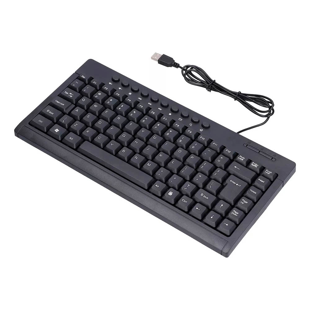 Mini Teclado Multimídia Com fio USB Slim Leon - K-20