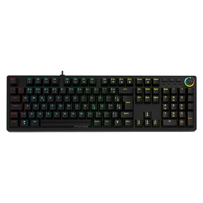 Teclado Gamer Mecanico PCYes Zecky Switch Red Led Rainbow Black Vulcan - PTZKBVRD