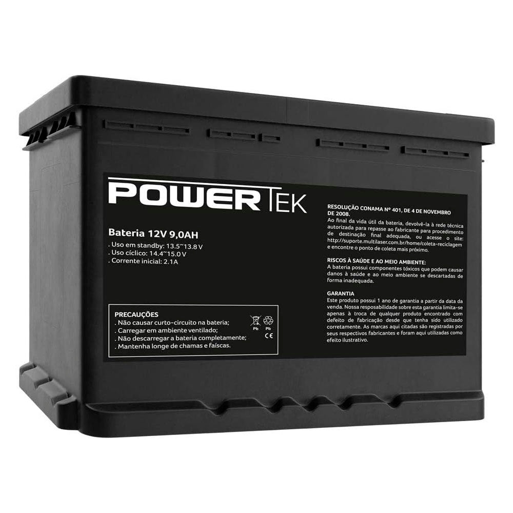 Bateria para Nobreak 12v 9ah PowerTek Flex - EN015