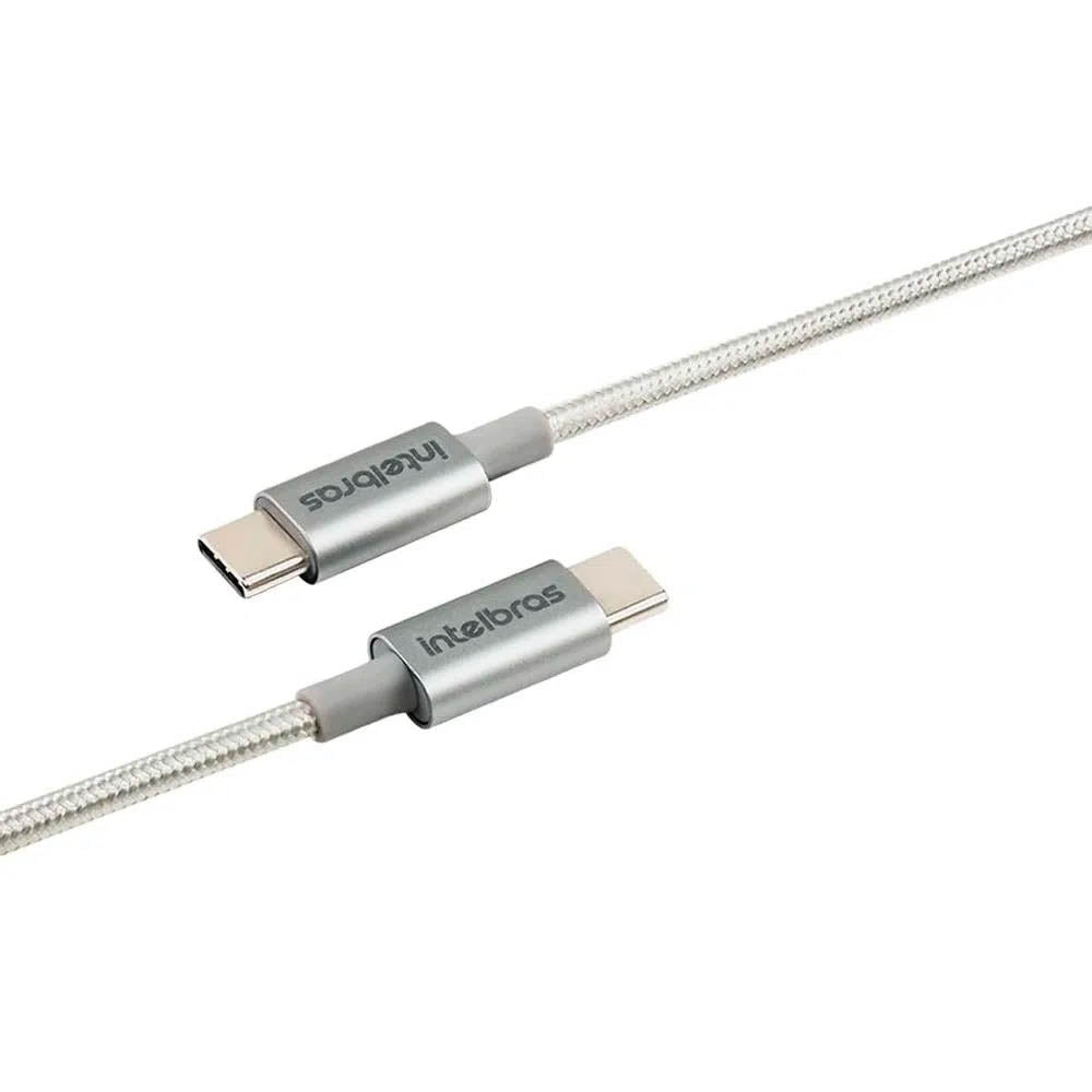 Cabo Usb Tipo C Macho 1,5mt Intelbras em Nylon Branco 15NB - 4830060