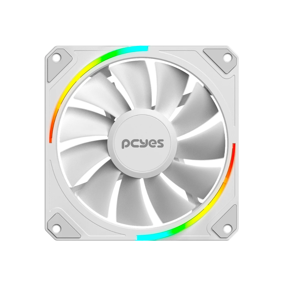 Cooler Fan para Gabinete PCYes Sangue Frio 3 Led ARGB 120mm 03 Pinos Branco - ARGBSF3WGBR