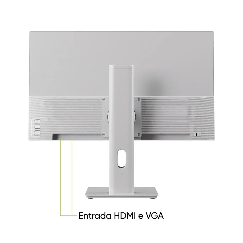 Monitor Corporativo Led 23.8 Pols Get Slim Hdmi Vga 120Hz 1920 x 1080 Branco - 72667