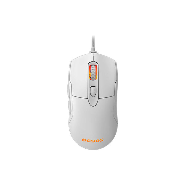 Mouse Gamer PCYes Malus White Ghost 6 Botões 12400dpi RGB - PMGMWG