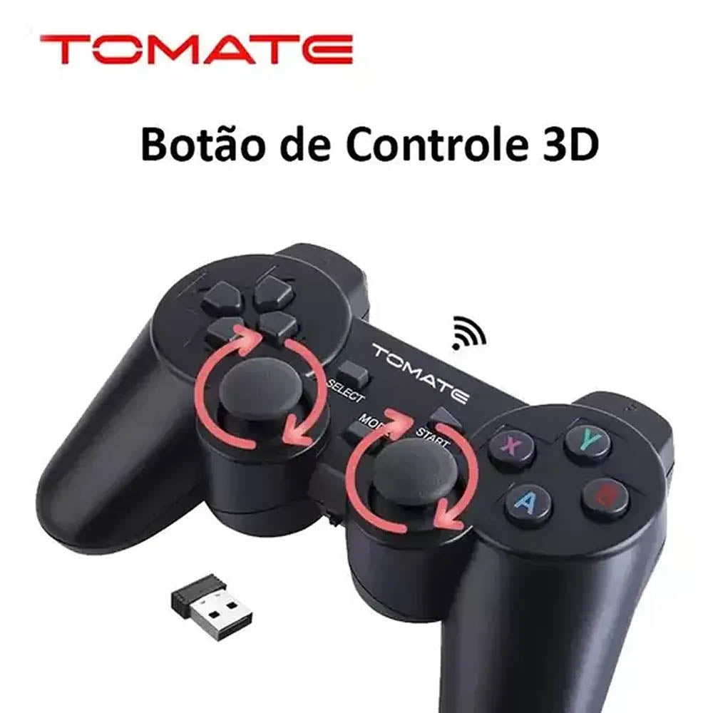 Kit C/ 2 Controles Sem Fio Wireless 2.4G Tomate - MAY-004