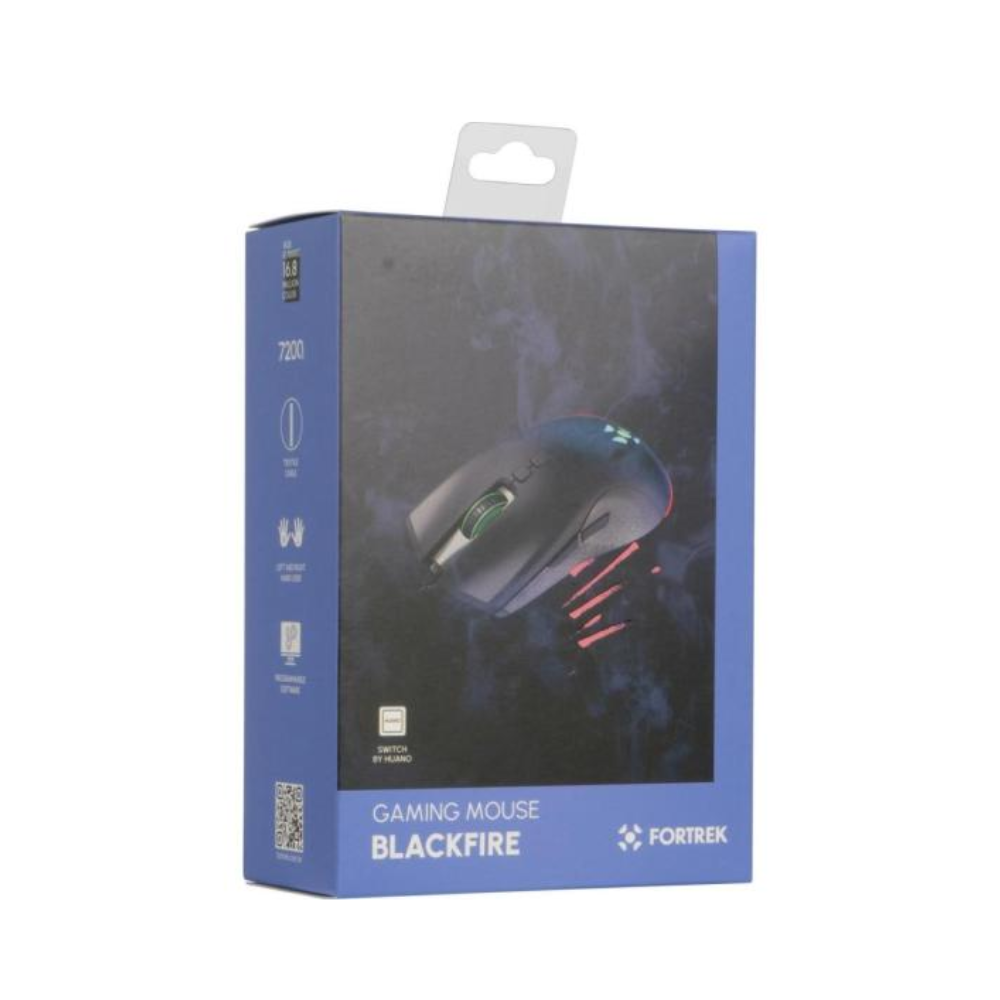 Mouse Gamer Usb Fortrek Blackfire Rgb 7200 Dpi Preto - 75683